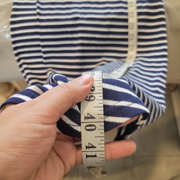 Boxercraft Blue White Stripes Tank Midi Dress Size Small - Picture 7 of 9